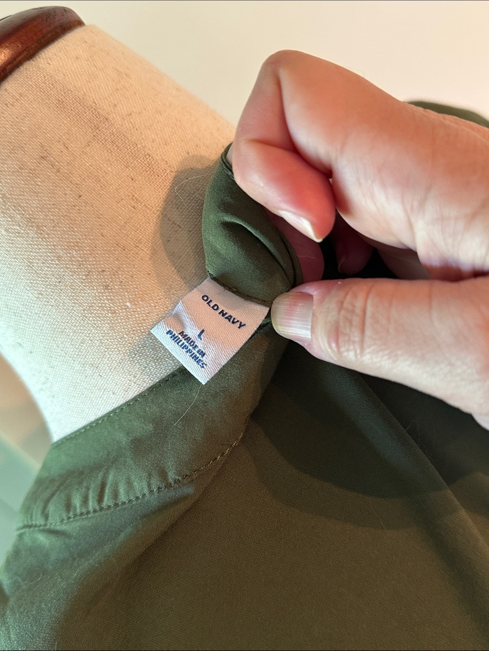 Old Navy Olive Green Wrap Midi Dress - Picture 2 of 5